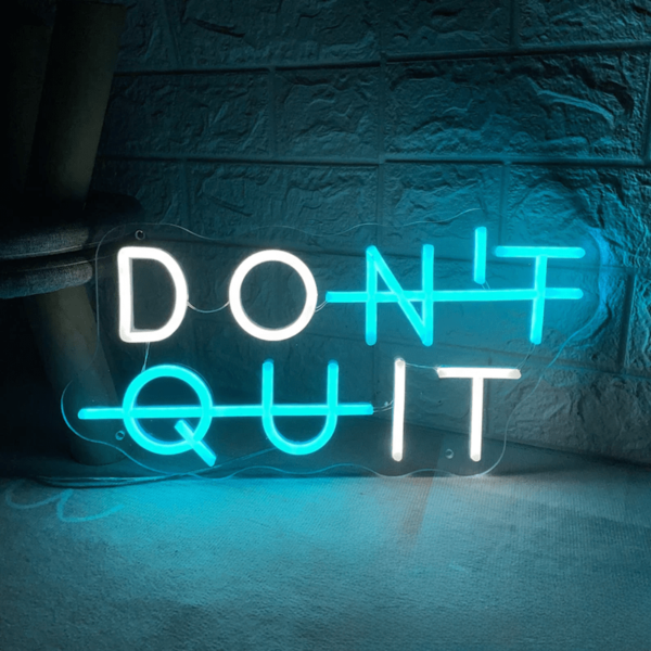 تابلو نئون طرح Don't quit کد TP308