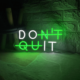 تابلو نئون طرح Don't quit کد TP308