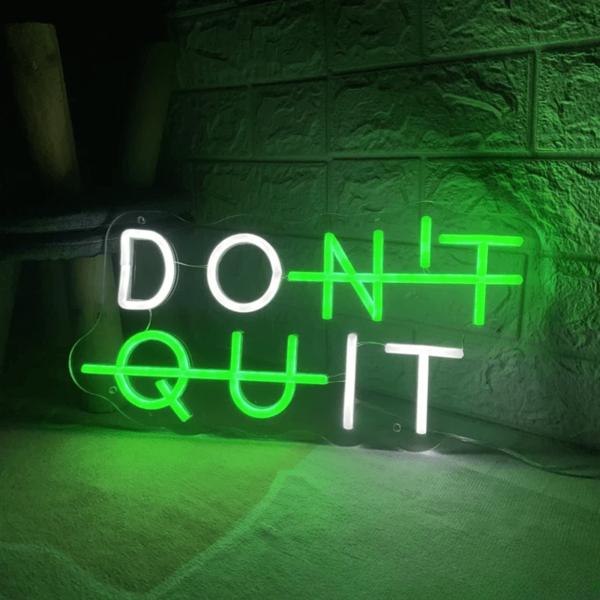 تابلو نئون طرح Don't quit کد TP308