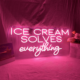 تابلو نئون طرح Ice cream solves everything کد TP411