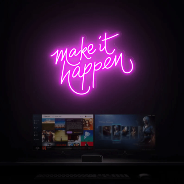 تابلو نئون طرح Make it happen کد TP306