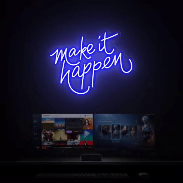 تابلو نئون طرح Make it happen کد TP306