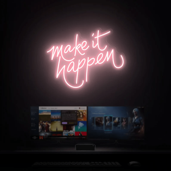 تابلو نئون طرح Make it happen کد TP306