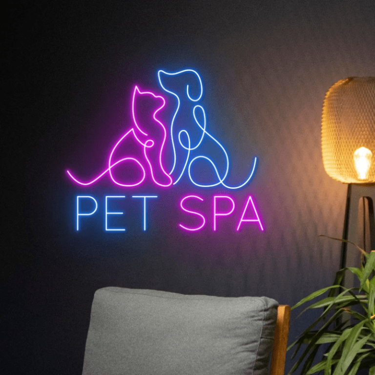 تابلو نئون طرح Pet Spa کد TP422