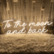 تابلو نئون طرح To the moon and back کد TP314