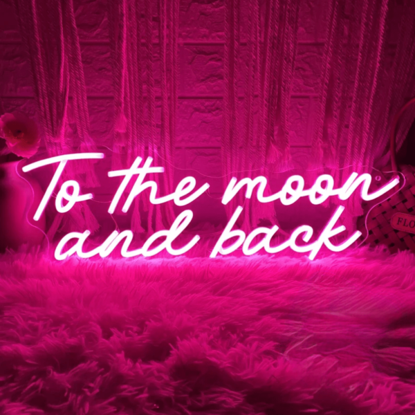 تابلو نئون طرح To the moon and back کد TP314