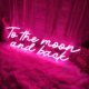 تابلو نئون طرح To the moon and back کد TP314