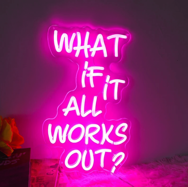 تابلو نئون طرح What if it all works out کد TP304